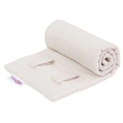 Babybay Gitterschutz Organic Cotton Royal Für Verschlussgitter Alle Modelle, Beige Glitzerpunkte Gold