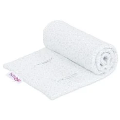 Babybay Gitterschutz Organic Cotton Für Verschlussgitter Alle Modelle, Weiß Glitzersterne Diamantblau