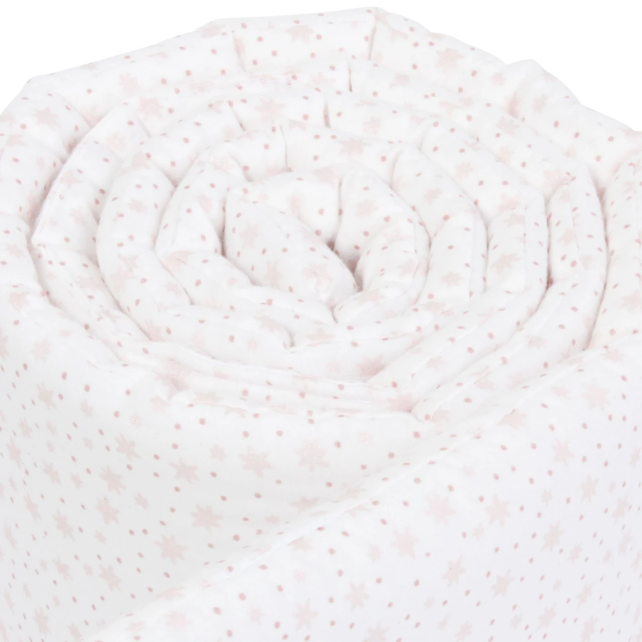 Babybay Gitterschutz Organic Cotton Für Verschlussgitter Alle Modelle, Weiß Glitzersterne Rosé 4 Babybay Gitterschutz Organic Cotton Für Verschlussgitter Alle Modelle, Weiß Glitzersterne Rosé – Bild 2