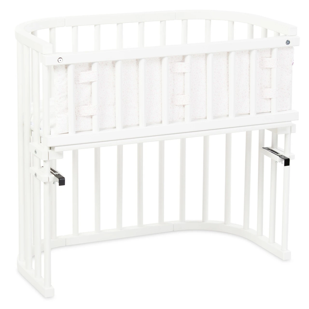 Babybay Gitterschutz Organic Cotton Für Verschlussgitter Alle Modelle, Weiß Glitzersterne Rosé 7 Babybay Gitterschutz Organic Cotton Für Verschlussgitter Alle Modelle, Weiß Glitzersterne Rosé – Bild 5