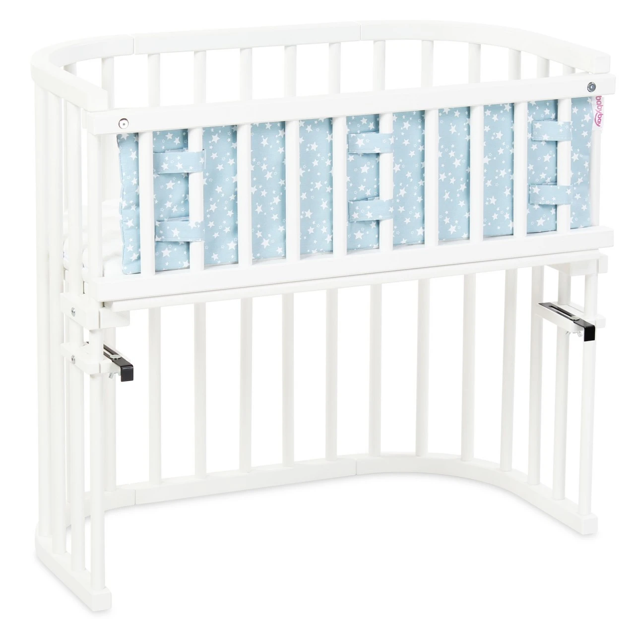 Babybay Gitterschutz Piqué Für Verschlussgitter Alle Modelle, Azurblau Sterne Weiß 7 Babybay Gitterschutz Piqué Für Verschlussgitter Alle Modelle, Azurblau Sterne Weiß – Bild 5