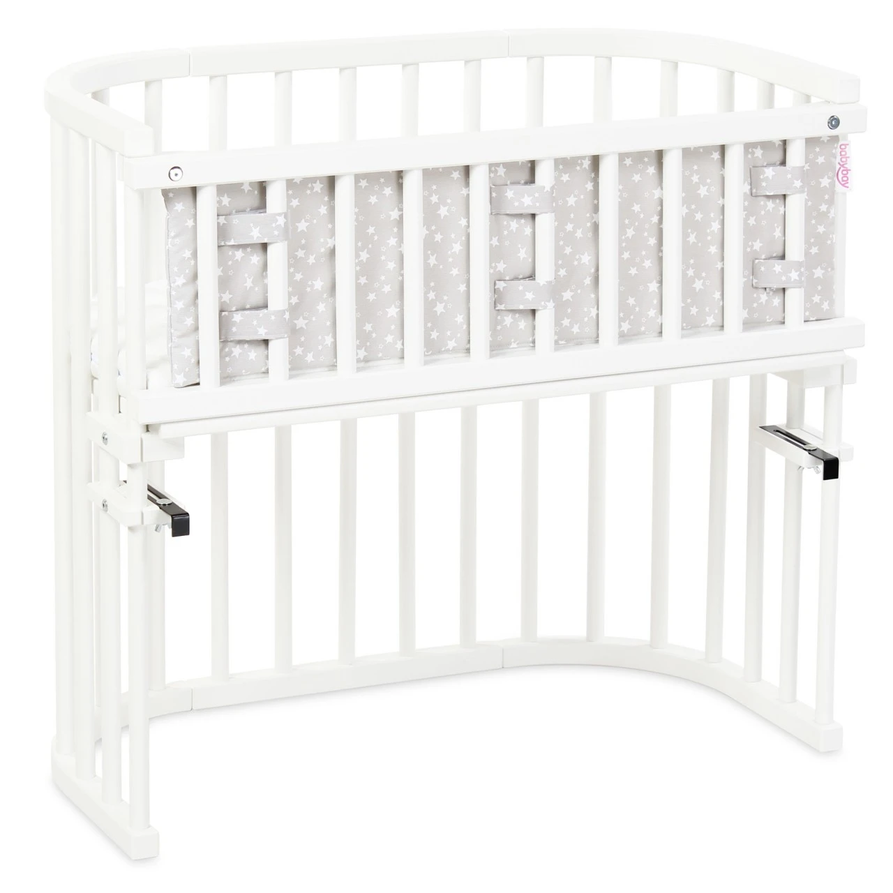 Babybay Gitterschutz Piqué Für Verschlussgitter Alle Modelle, Perlgrau Sterne Weiß 7 Babybay Gitterschutz Piqué Für Verschlussgitter Alle Modelle, Perlgrau Sterne Weiß – Bild 5