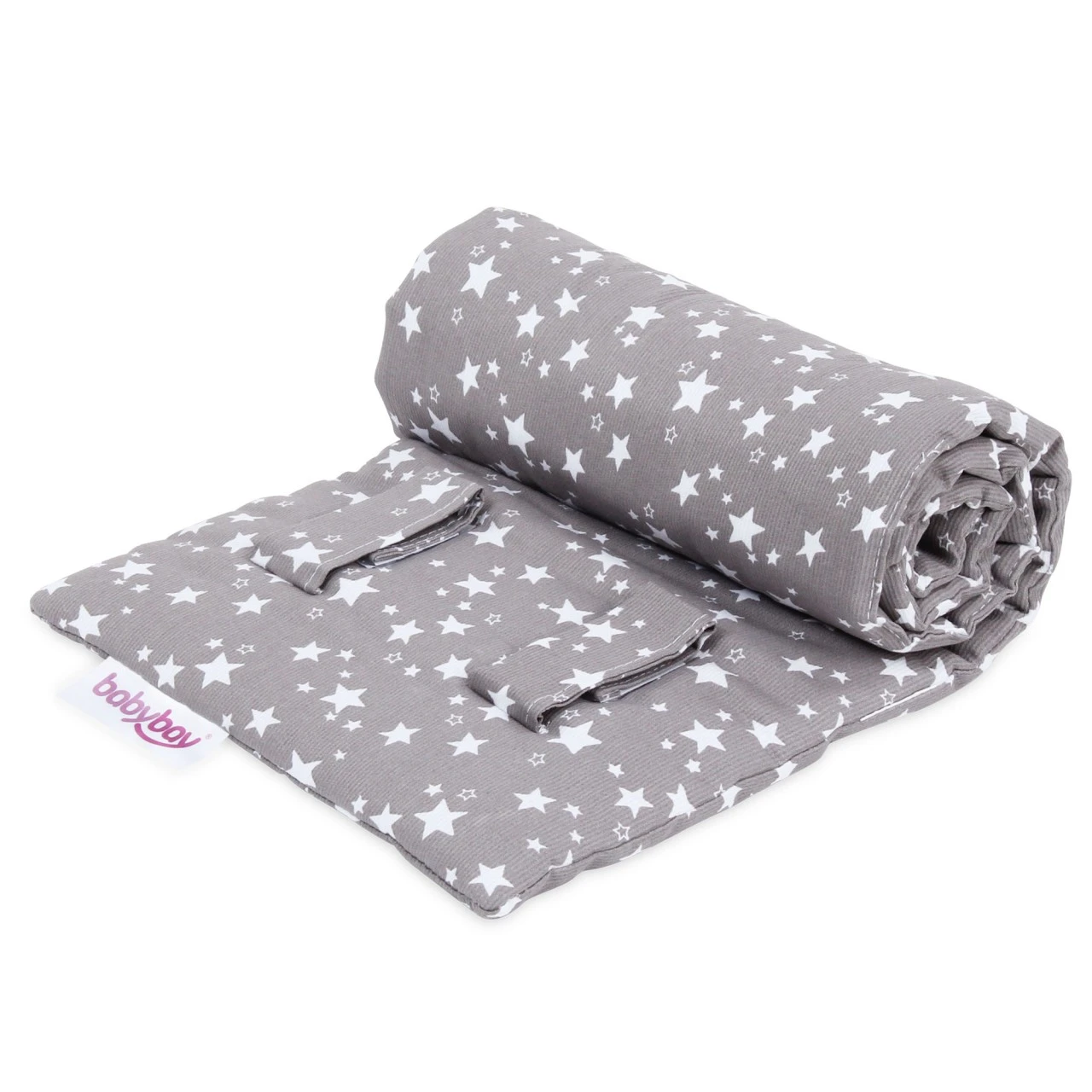 Babybay Gitterschutz Piqué Für Verschlussgitter Alle Modelle, Taupe Sterne Weiß 3 Babybay Gitterschutz Piqué Für Verschlussgitter Alle Modelle, Taupe Sterne Weiß