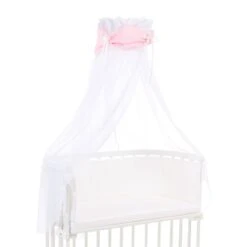 Babybay Himmel Organic Cotton Mit Schleife Passend Für Alle Modelle, Rose Sterne Weiß
