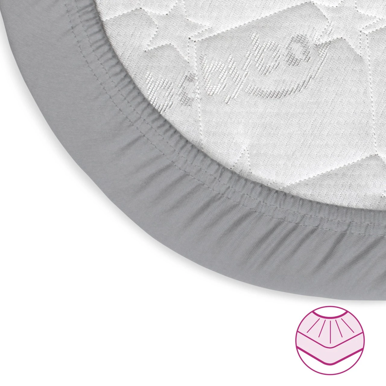 Babybay Jersey Spannbetttuch Deluxe Doppelpack Passend Für Modell Original, Grau 7 Babybay Jersey Spannbetttuch Deluxe Doppelpack Passend Für Modell Original, Grau – Bild 5
