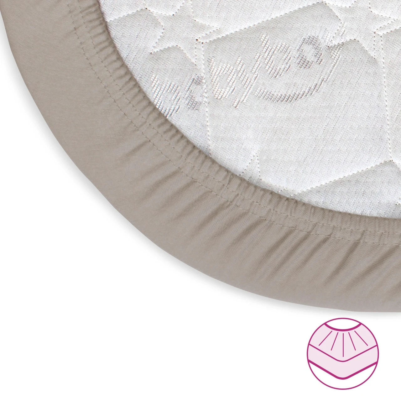 Babybay Jersey Spannbetttuch Deluxe Passend Für Modell Maxi, Midi, Boxspring, Comfort Und Comfort Plus, Nougat 7 Babybay Jersey Spannbetttuch Deluxe Passend Für Modell Maxi, Midi, Boxspring, Comfort Und Comfort Plus, Nougat – Bild 5