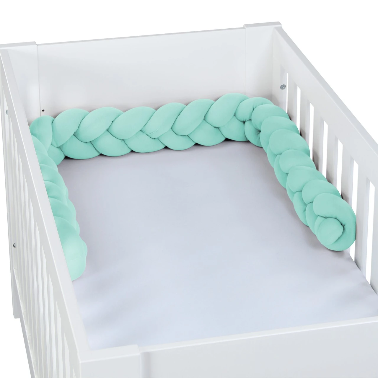 Babybay Nestchenschlange Geflochten Passend Für Kinderbetten, Mint 6 Babybay Nestchenschlange Geflochten Passend Für Kinderbetten, Mint – Bild 4