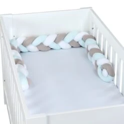 Babybay Nestchenschlange Geflochten Passend Für Kinderbetten, Weiß/beige/aqua -Baby Produkte Geschäft babybay kinderbett nestchenschlange geflochten weiss beige aqua 501971 004gAbDv8e8XNF1P 1280x1280