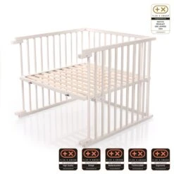 Babybay Kinderbett-Umbausatz Passend Für Modell Maxi Und Boxspring, Beige Lackiert