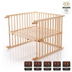 Babybay Kinderbett-Umbausatz Passend Für Modell Maxi Und Boxspring, Natur Lackiert