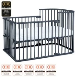 Babybay Kinderbett-Umbausatz Passend Für Modell Maxi Und Boxspring, Schiefergrau Lackiert -Baby Produkte Geschäft babybay kinderbett umbausatz maxi boxspring schiefergrau lackiert 176107 004 1280x1280