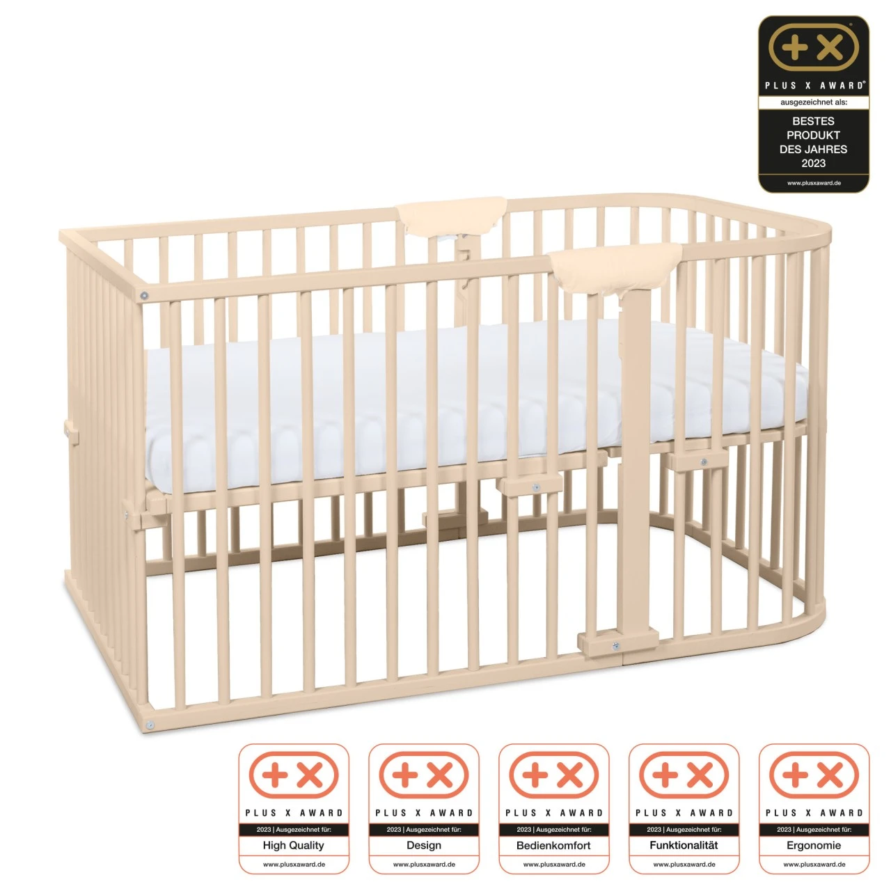 Babybay Kinderbett-Umbausatz Passend Für Modell Maxi Comfort Plus, Beige Lackiert 5 Babybay Kinderbett-Umbausatz Passend Für Modell Maxi Comfort Plus, Beige Lackiert – Bild 3