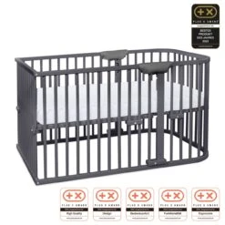 Babybay Kinderbett-Umbausatz Passend Für Modell Maxi Comfort Plus, Schiefergrau Lackiert -Baby Produkte Geschäft babybay kinderbett umbausatz maxi comfort plus schiefergrau lackiert 179007 003 1280x1280