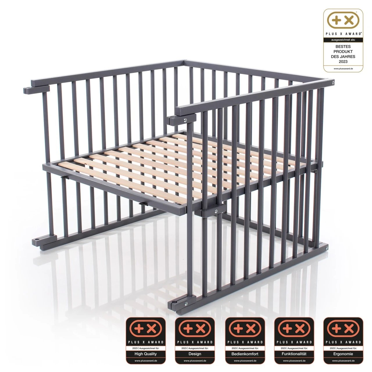 Babybay Kinderbett-Umbausatz Passend Für Modell Original, Schiefergrau Lackiert 3 Babybay Kinderbett-Umbausatz Passend Für Modell Original, Schiefergrau Lackiert