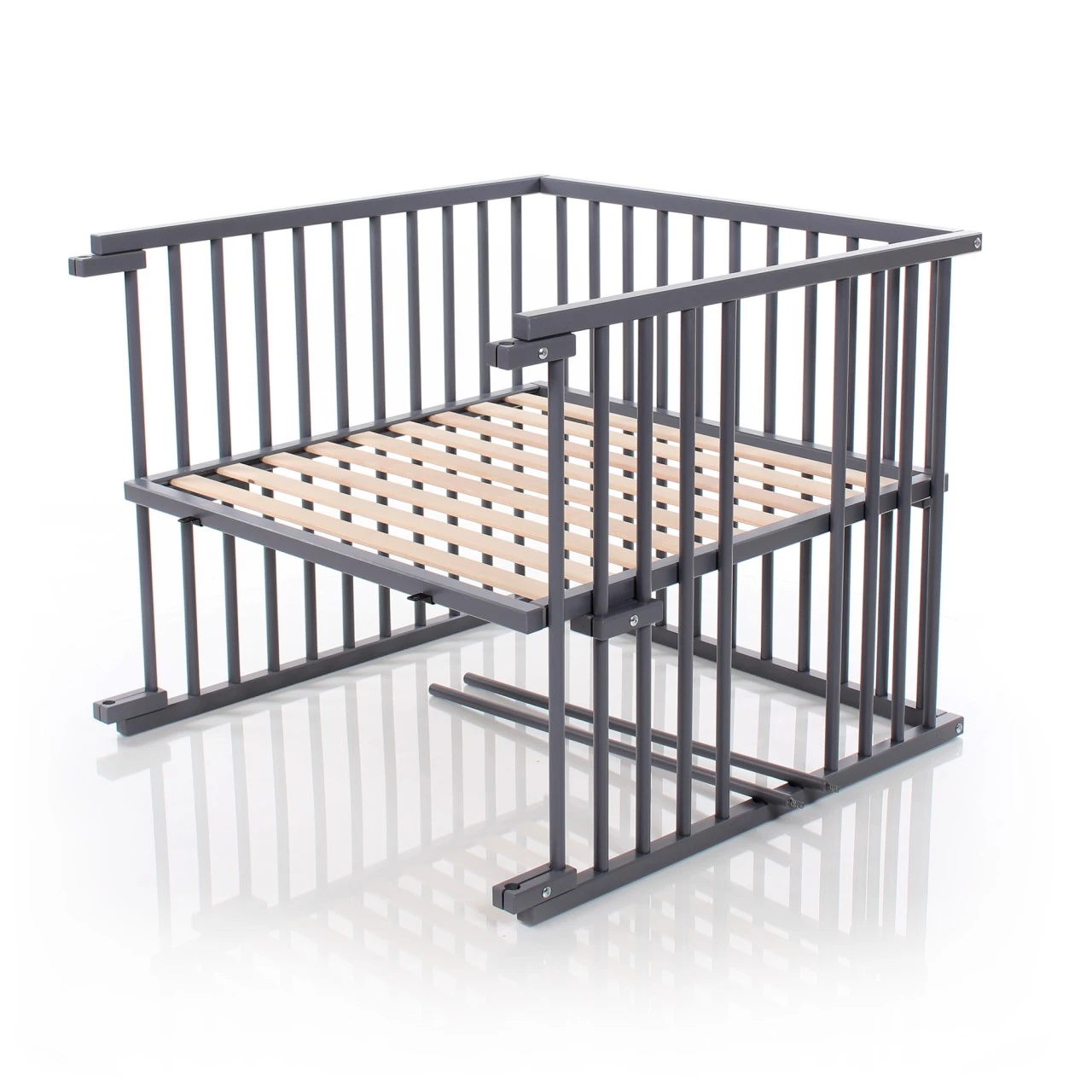 Babybay Kinderbett-Umbausatz Passend Für Modell Original, Schiefergrau Lackiert 4 Babybay Kinderbett-Umbausatz Passend Für Modell Original, Schiefergrau Lackiert – Bild 2