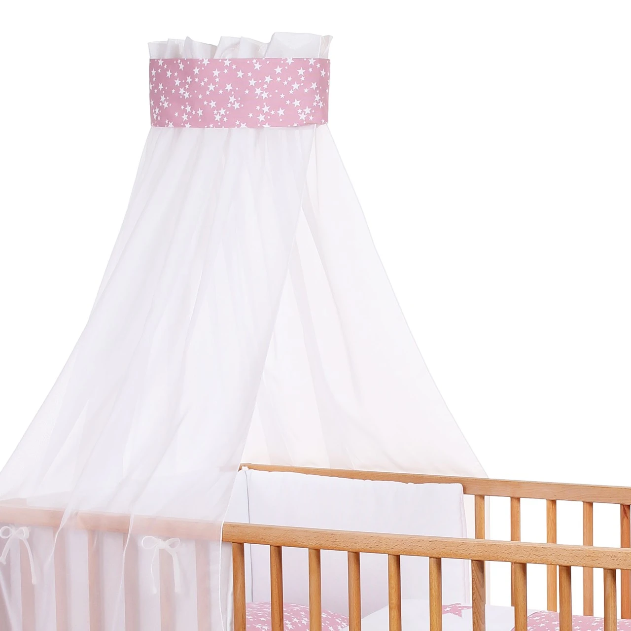 Babybay Kinderbetthimmel Piqué Mit Band Für Applikation Stern Beere Sterne Weiß 4 Babybay Kinderbetthimmel Piqué Mit Band Für Applikation Stern Beere Sterne Weiß – Bild 2