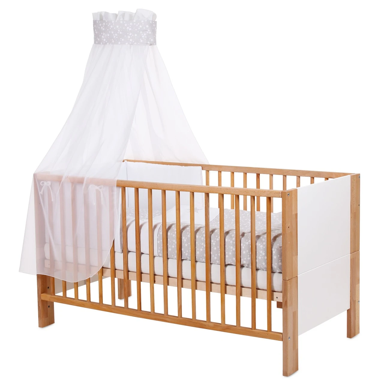 Babybay Kinderbetthimmel Piqué Mit Band Für Applikation Stern Perlgrau Sterne Weiß 3 Babybay Kinderbetthimmel Piqué Mit Band Für Applikation Stern Perlgrau Sterne Weiß