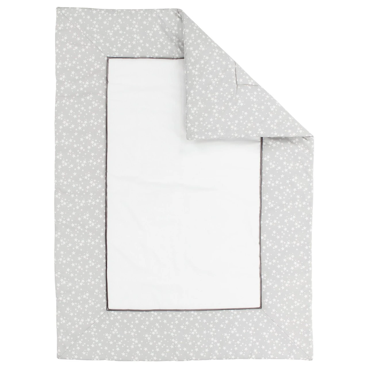 Babybay Krabbeldecke 135x100 Cm, Weiß/perlgrau Sterne Weiß 4 Babybay Krabbeldecke 135x100 Cm, Weiß/perlgrau Sterne Weiß – Bild 2