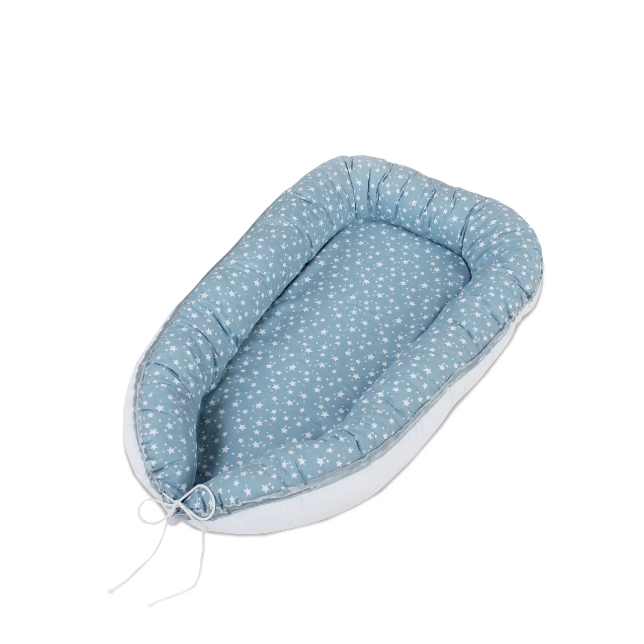 Babybay Kuschelnest Piqué, Azurblau Sterne Weiß 4 Babybay Kuschelnest Piqué, Azurblau Sterne Weiß – Bild 2