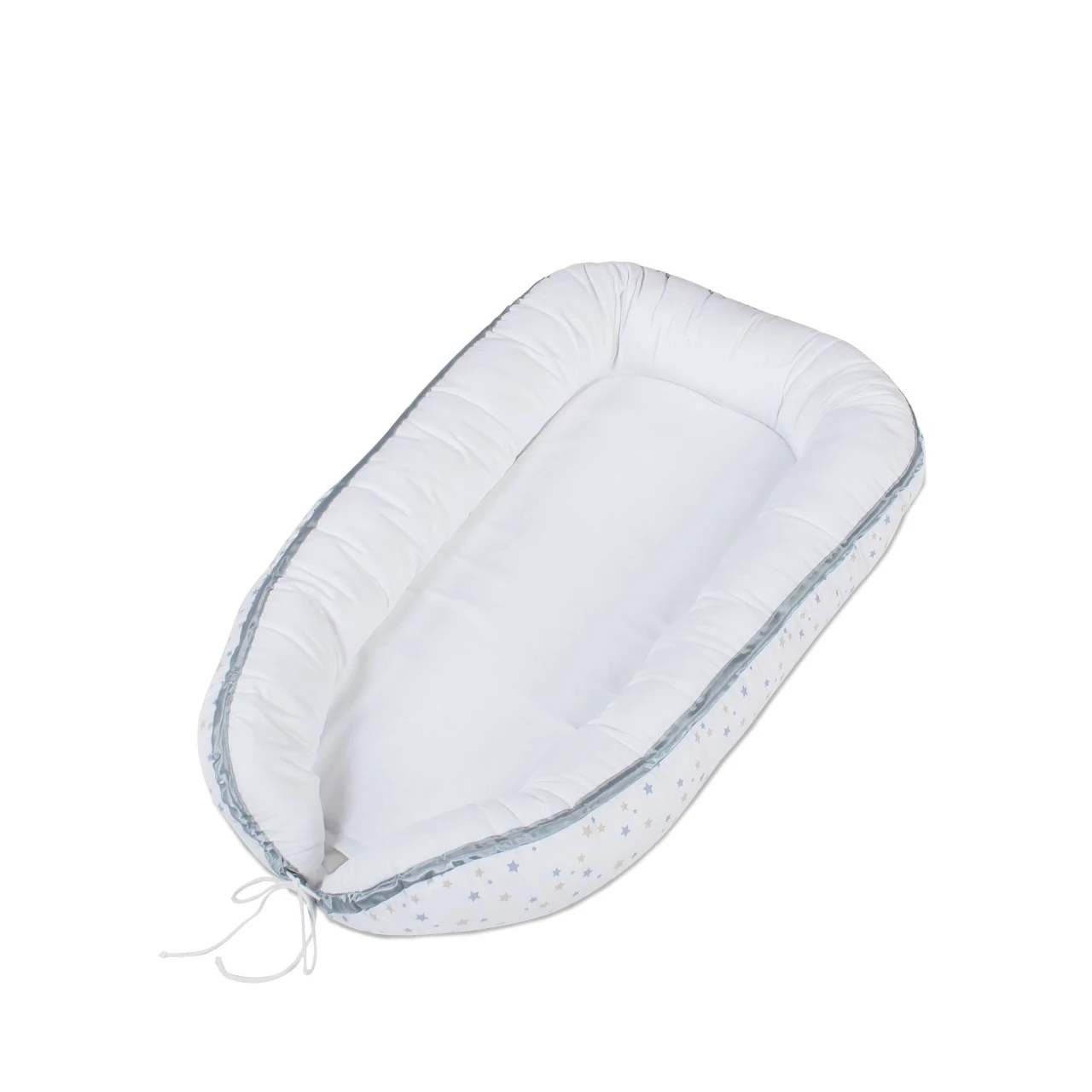 Babybay Kuschelnest Piqué, Weiß Sternemix Sand/azurblau 3 Babybay Kuschelnest Piqué, Weiß Sternemix Sand/azurblau
