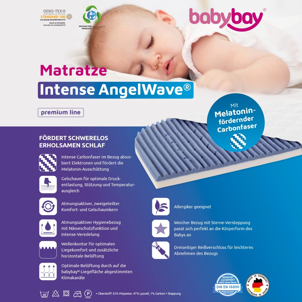 Babybay Matratze Intense AngelWave® Passend Für Modell Maxi, Boxspring Und Comfort Plus 11 Babybay Matratze Intense AngelWave® Passend Für Modell Maxi, Boxspring Und Comfort Plus – Bild 9