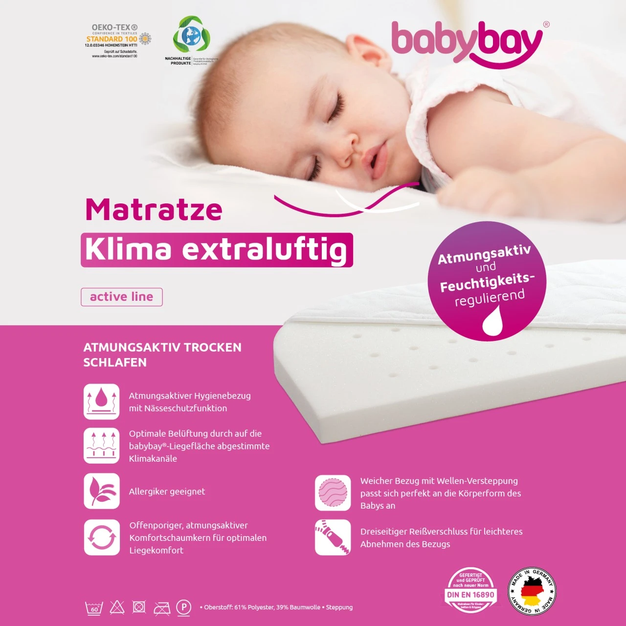Babybay Matratze Klima Extraluftig Passend Für Modell Original 11 Babybay Matratze Klima Extraluftig Passend Für Modell Original – Bild 9