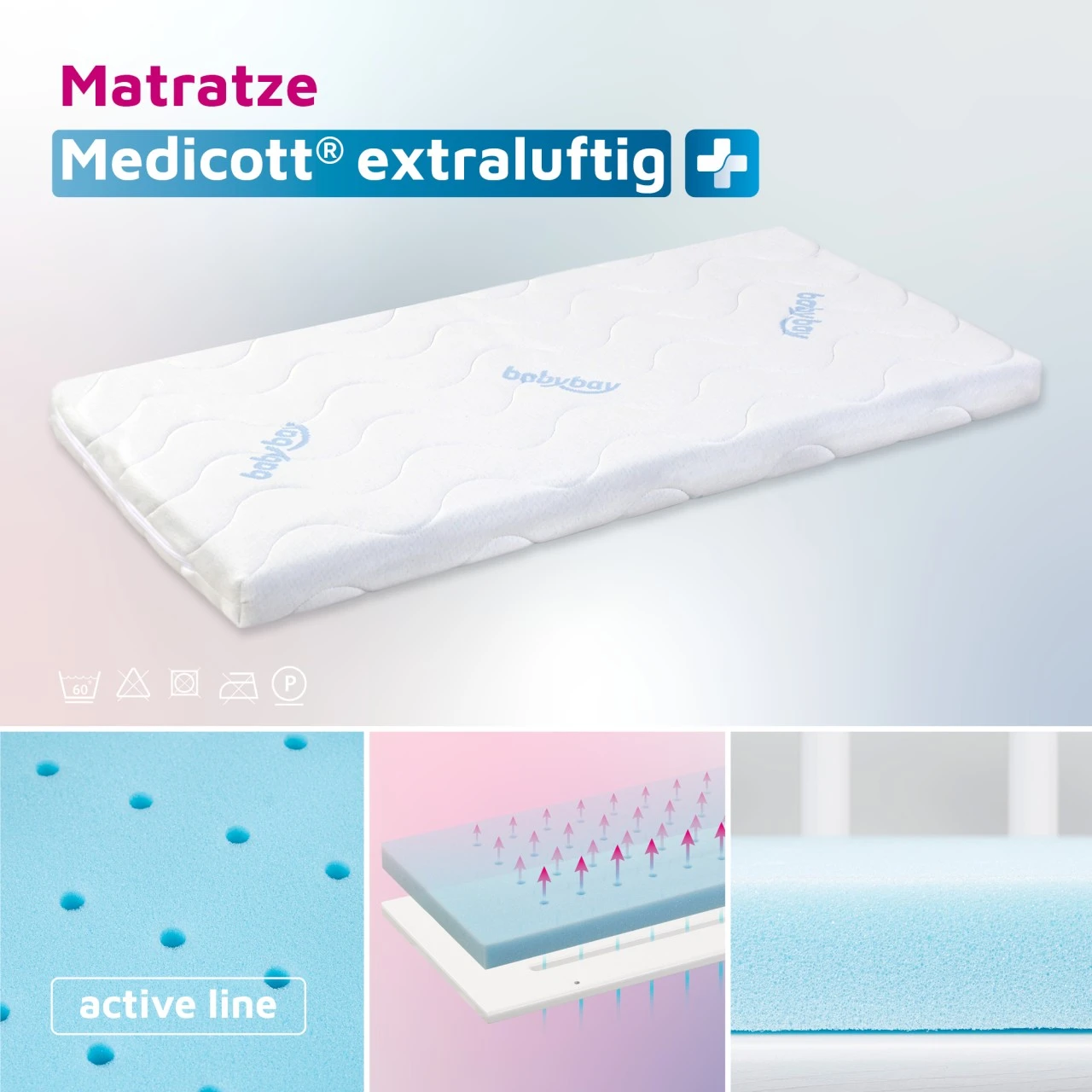 Babybay Matratze MediTex® Extraluftig Passend Für Modell Midi Und Mini 4 Babybay Matratze MediTex® Extraluftig Passend Für Modell Midi Und Mini – Bild 2