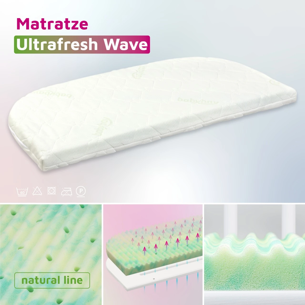 Babybay Matratze Ultrafresh Wave Passend Für Modell Original 4 Babybay Matratze Ultrafresh Wave Passend Für Modell Original – Bild 2