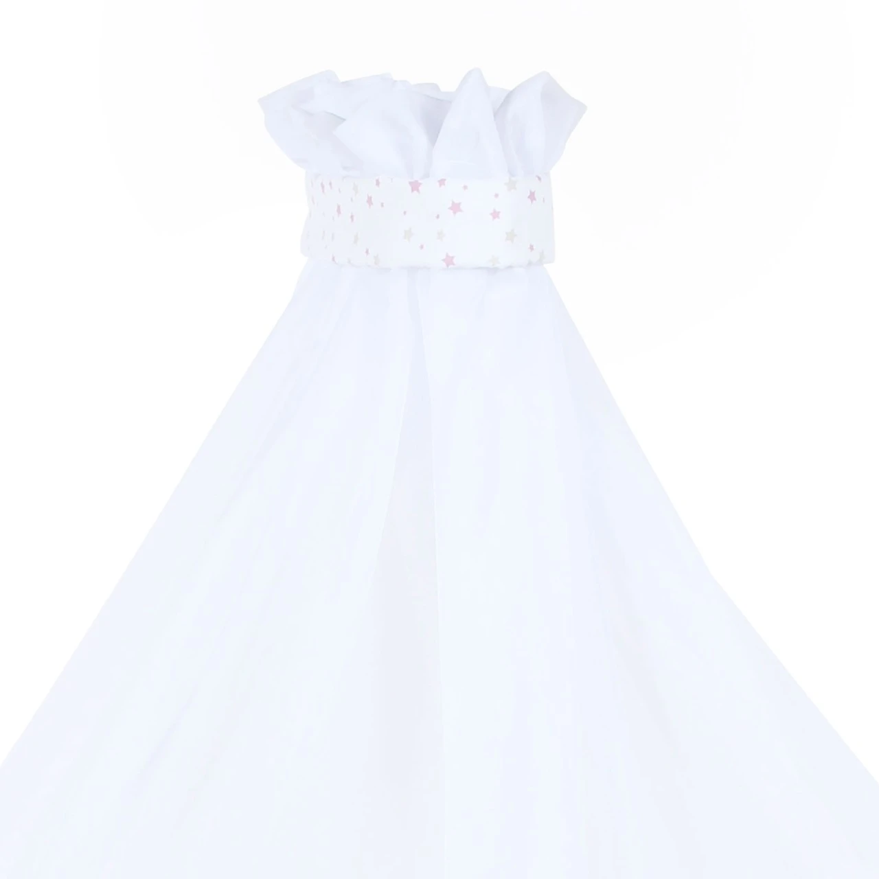 Babybay Moskitoschutz Und Himmel Piqué Mit Band Passend Für Alle Modelle Bis 96 Cm Länge, Weiß Sternemix Sand/beere 8 Babybay Moskitoschutz Und Himmel Piqué Mit Band Passend Für Alle Modelle Bis 96 Cm Länge, Weiß Sternemix Sand/beere – Bild 6