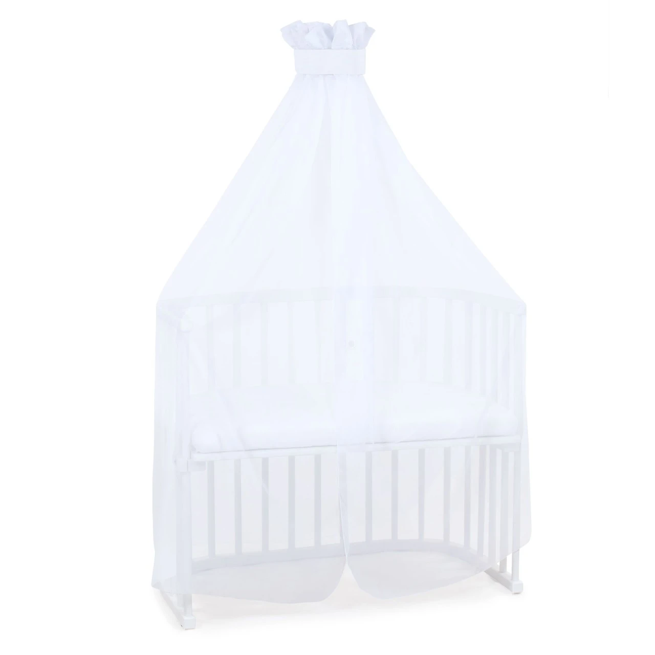 Babybay Moskitoschutz Und Himmel Piqué Mit Band Passend Für Alle Modelle Bis 96 Cm Länge, Weiß 3 Babybay Moskitoschutz Und Himmel Piqué Mit Band Passend Für Alle Modelle Bis 96 Cm Länge, Weiß