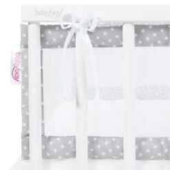 Babybay Nestchen Mesh Passend Für Modell Boxspring XXL, Lichtgrau Sterne Weiß -Baby Produkte Geschäft babybay nestchen mesh boxspring xxl lichtgrau sterne weiss 168904 003 1280x1280