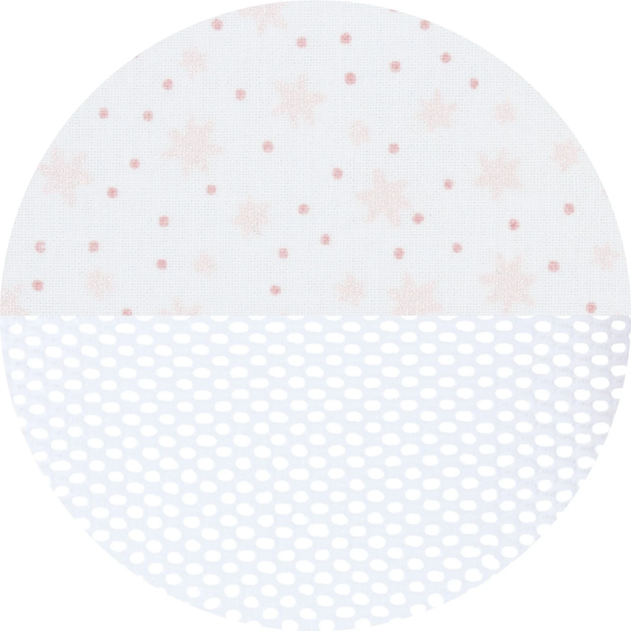 Babybay Nestchen Mesh Passend Für Modell Boxspring XXL, Weiß Glitzersterne Rosé 6 Babybay Nestchen Mesh Passend Für Modell Boxspring XXL, Weiß Glitzersterne Rosé – Bild 4