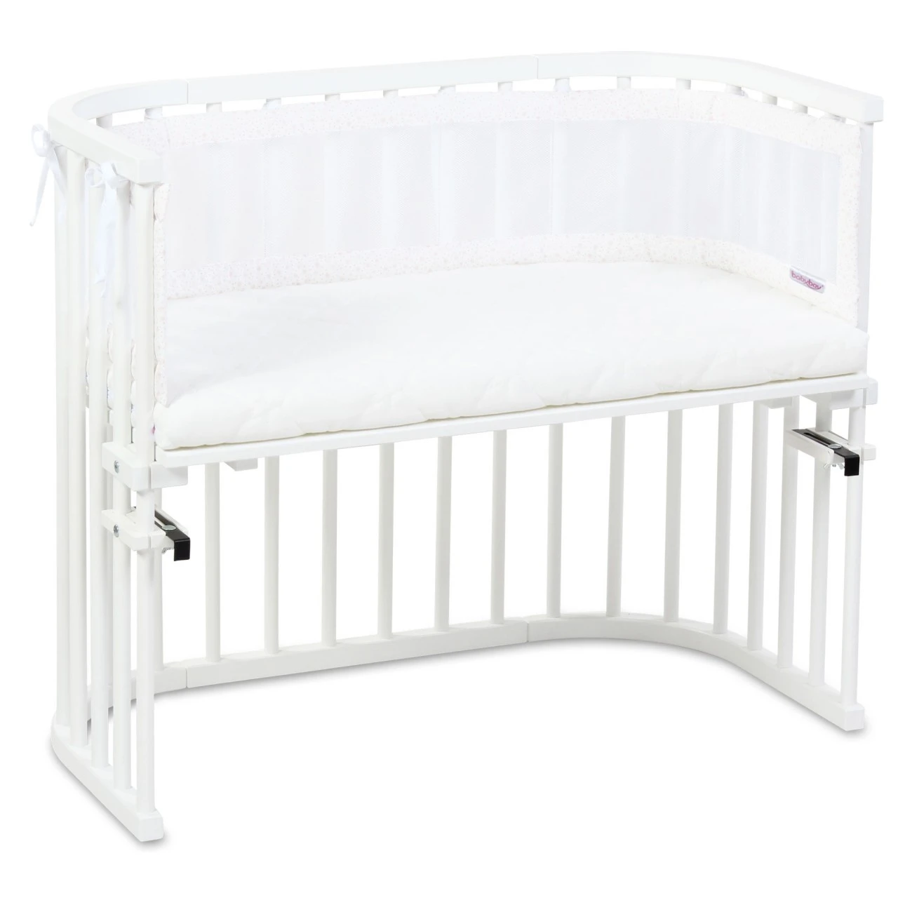 Babybay Nestchen Mesh Passend Für Modell Boxspring XXL, Weiß Glitzersterne Rosé 7 Babybay Nestchen Mesh Passend Für Modell Boxspring XXL, Weiß Glitzersterne Rosé – Bild 5