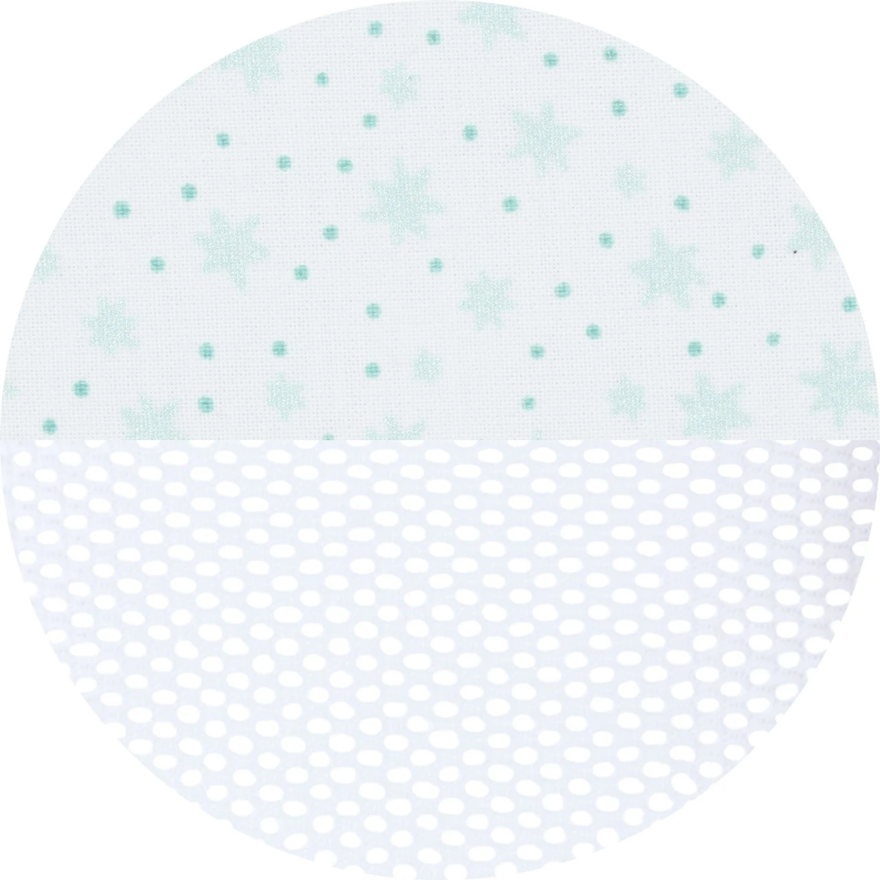 Babybay Nestchen Mesh Passend Für Modell Maxi, Boxspring, Comfort Und Comfort Plus, Weiß Glitzersterne Mint 6 Babybay Nestchen Mesh Passend Für Modell Maxi, Boxspring, Comfort Und Comfort Plus, Weiß Glitzersterne Mint – Bild 4