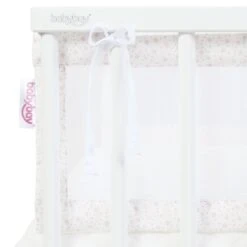 Babybay Nestchen Mesh Passend Für Modell Maxi, Boxspring, Comfort Und Comfort Plus, Weiß Glitzersterne Rosé -Baby Produkte Geschäft babybay nestchen mesh maxi boxspring comfort plus weiss glitzersterne rose 160909 003 1280x1280