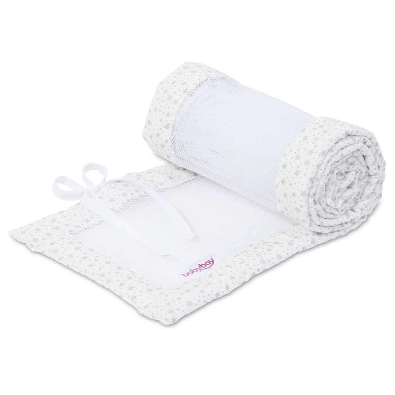 Babybay Nestchen Mesh Passend Für Modell Maxi, Boxspring, Comfort Und Comfort Plus, Weiß Glitzersterne Silber 3 Babybay Nestchen Mesh Passend Für Modell Maxi, Boxspring, Comfort Und Comfort Plus, Weiß Glitzersterne Silber