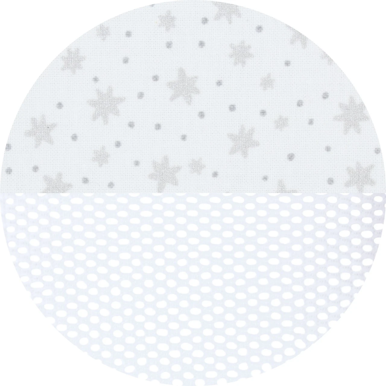 Babybay Nestchen Mesh Passend Für Modell Maxi, Boxspring, Comfort Und Comfort Plus, Weiß Glitzersterne Silber 6 Babybay Nestchen Mesh Passend Für Modell Maxi, Boxspring, Comfort Und Comfort Plus, Weiß Glitzersterne Silber – Bild 4