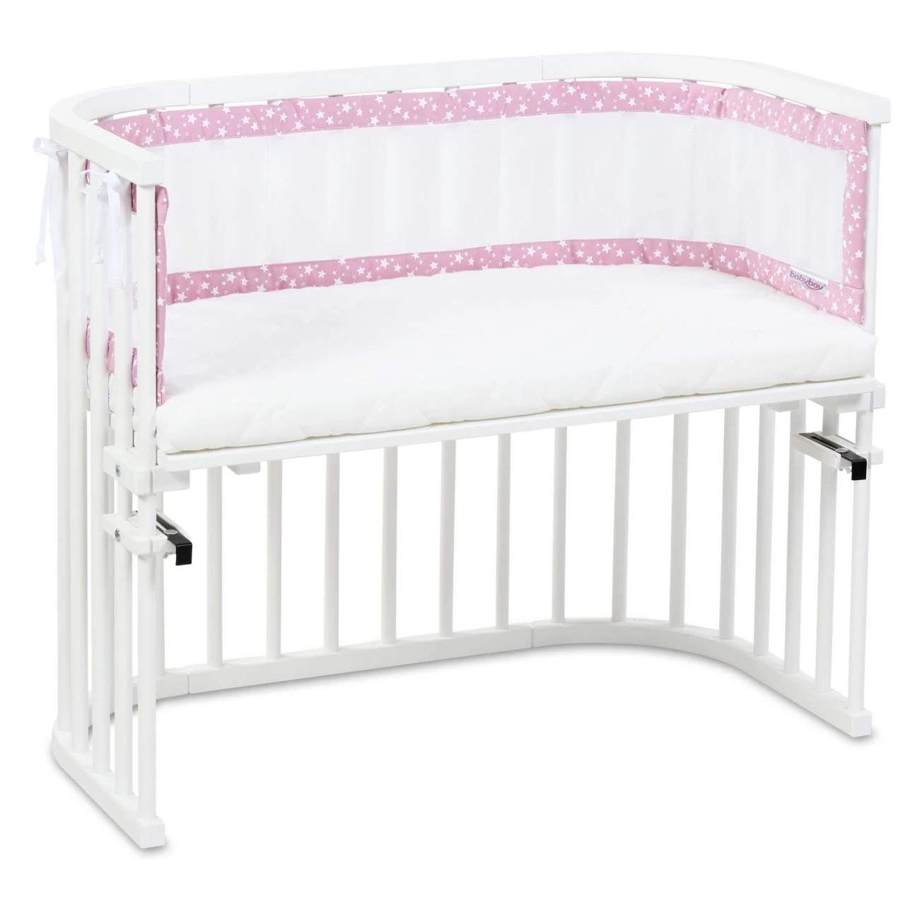 Babybay Nestchen Mesh-Piqué Passend Für Modell Boxspring XXL, Beere Sterne Weiß 7 Babybay Nestchen Mesh-Piqué Passend Für Modell Boxspring XXL, Beere Sterne Weiß – Bild 5