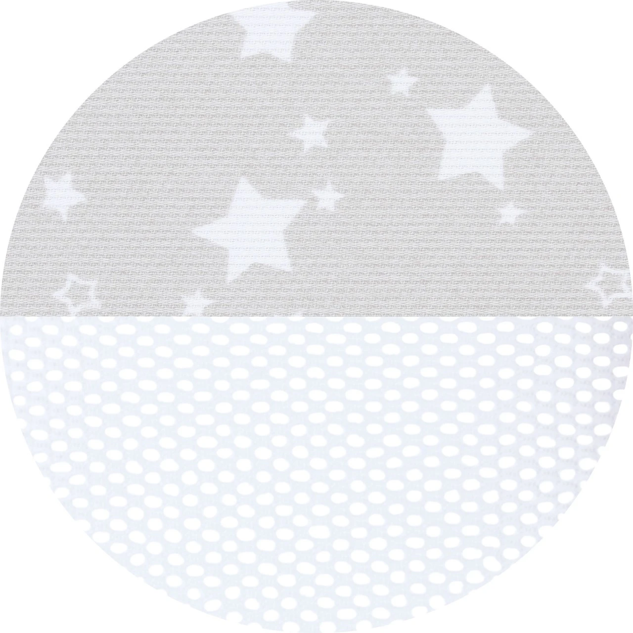 Babybay Nestchen Mesh-Piqué Passend Für Modell Boxspring XXL, Perlgrau Sterne Weiß 6 Babybay Nestchen Mesh-Piqué Passend Für Modell Boxspring XXL, Perlgrau Sterne Weiß – Bild 4