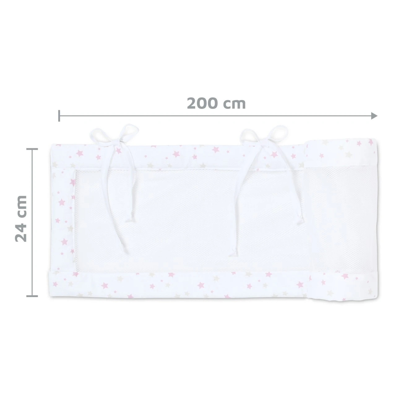 Babybay Nestchen Mesh-Piqué Passend Für Modell Boxspring XXL, Weiß Sternemix Sand/beere 8 Babybay Nestchen Mesh-Piqué Passend Für Modell Boxspring XXL, Weiß Sternemix Sand/beere – Bild 6