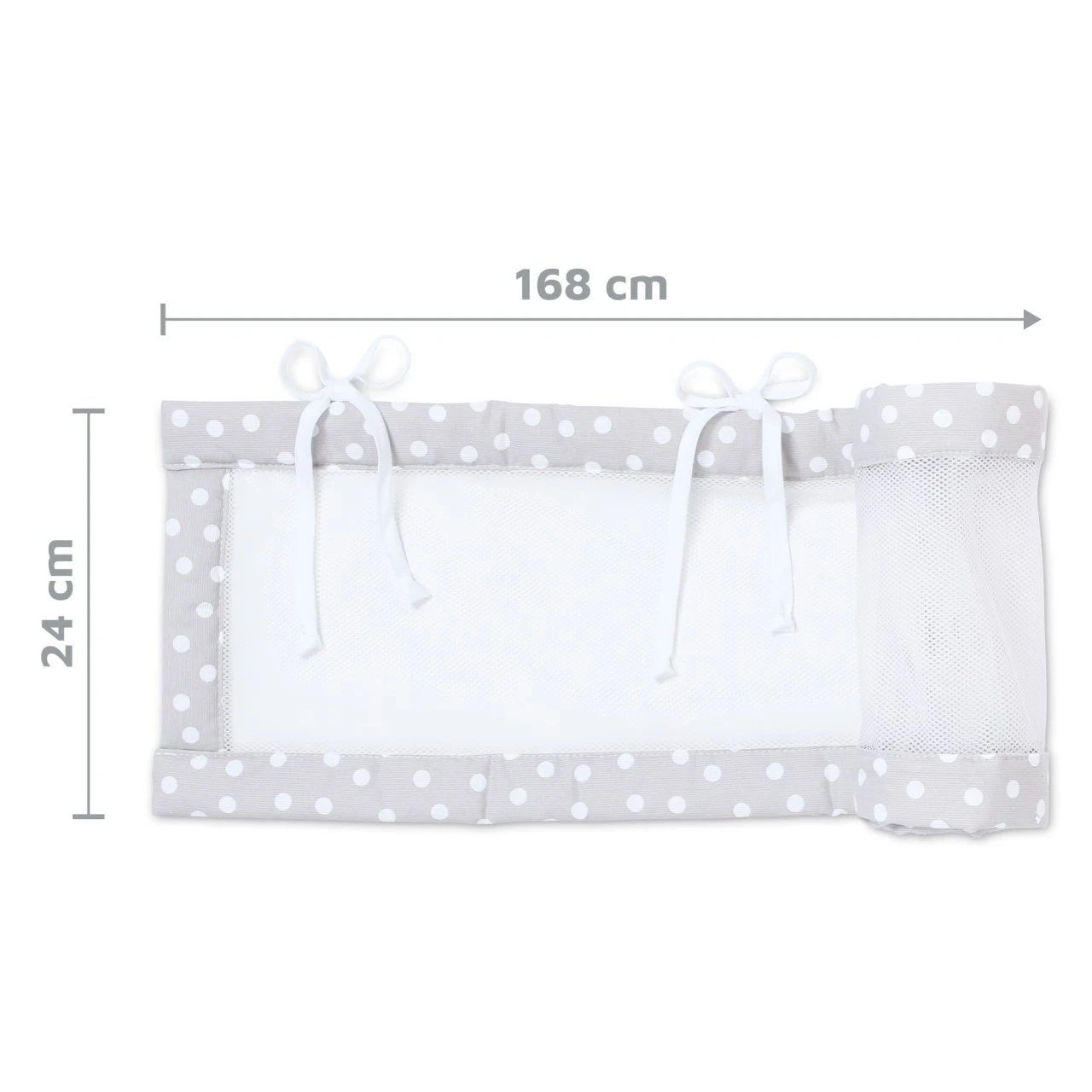 Babybay Nestchen Mesh-Piqué Passend Für Modell Maxi, Boxspring, Comfort Und Comfort Plus, Perlgrau Punkte Weiß 8 Babybay Nestchen Mesh-Piqué Passend Für Modell Maxi, Boxspring, Comfort Und Comfort Plus, Perlgrau Punkte Weiß – Bild 6