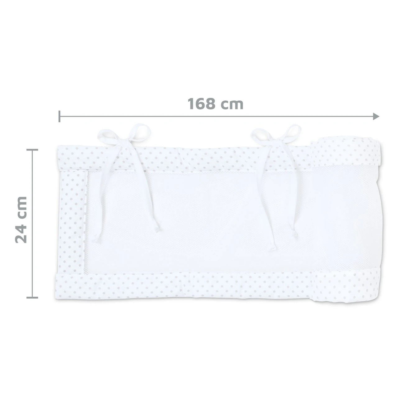 Babybay Nestchen Mesh-Piqué Passend Für Modell Maxi, Boxspring, Comfort Und Comfort Plus, Weiß Punkte Perlgrau 8 Babybay Nestchen Mesh-Piqué Passend Für Modell Maxi, Boxspring, Comfort Und Comfort Plus, Weiß Punkte Perlgrau – Bild 6