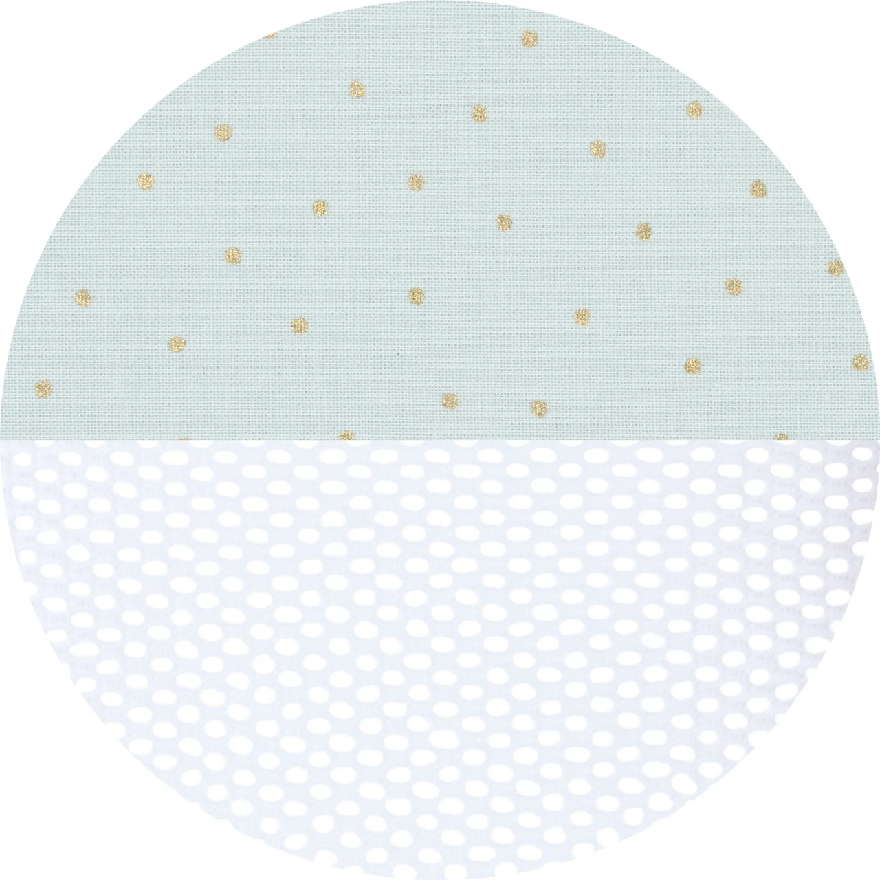 Babybay Nestchen Mesh Royal Passend Für Modell Boxspring XXL, Mint Glitzerpunkte Gold 6 Babybay Nestchen Mesh Royal Passend Für Modell Boxspring XXL, Mint Glitzerpunkte Gold – Bild 4