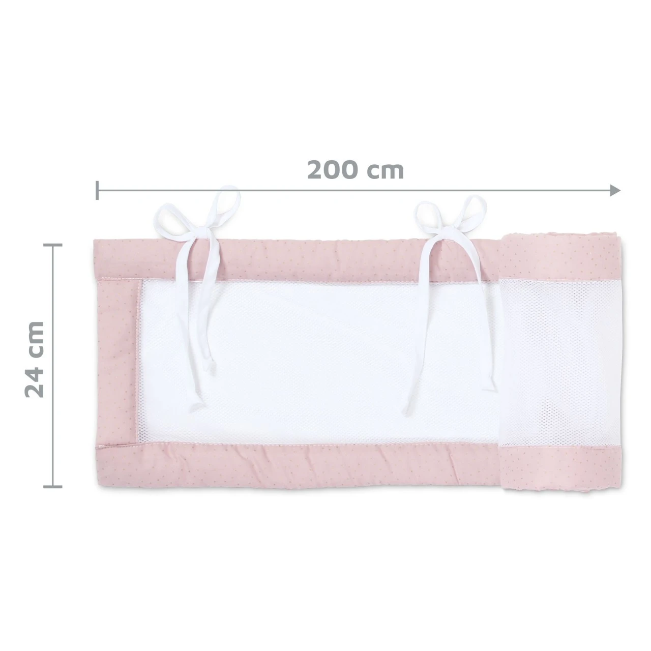 Babybay Nestchen Mesh Royal Passend Für Modell Boxspring XXL, Rosé Glitzerpunkte Gold 8 Babybay Nestchen Mesh Royal Passend Für Modell Boxspring XXL, Rosé Glitzerpunkte Gold – Bild 6