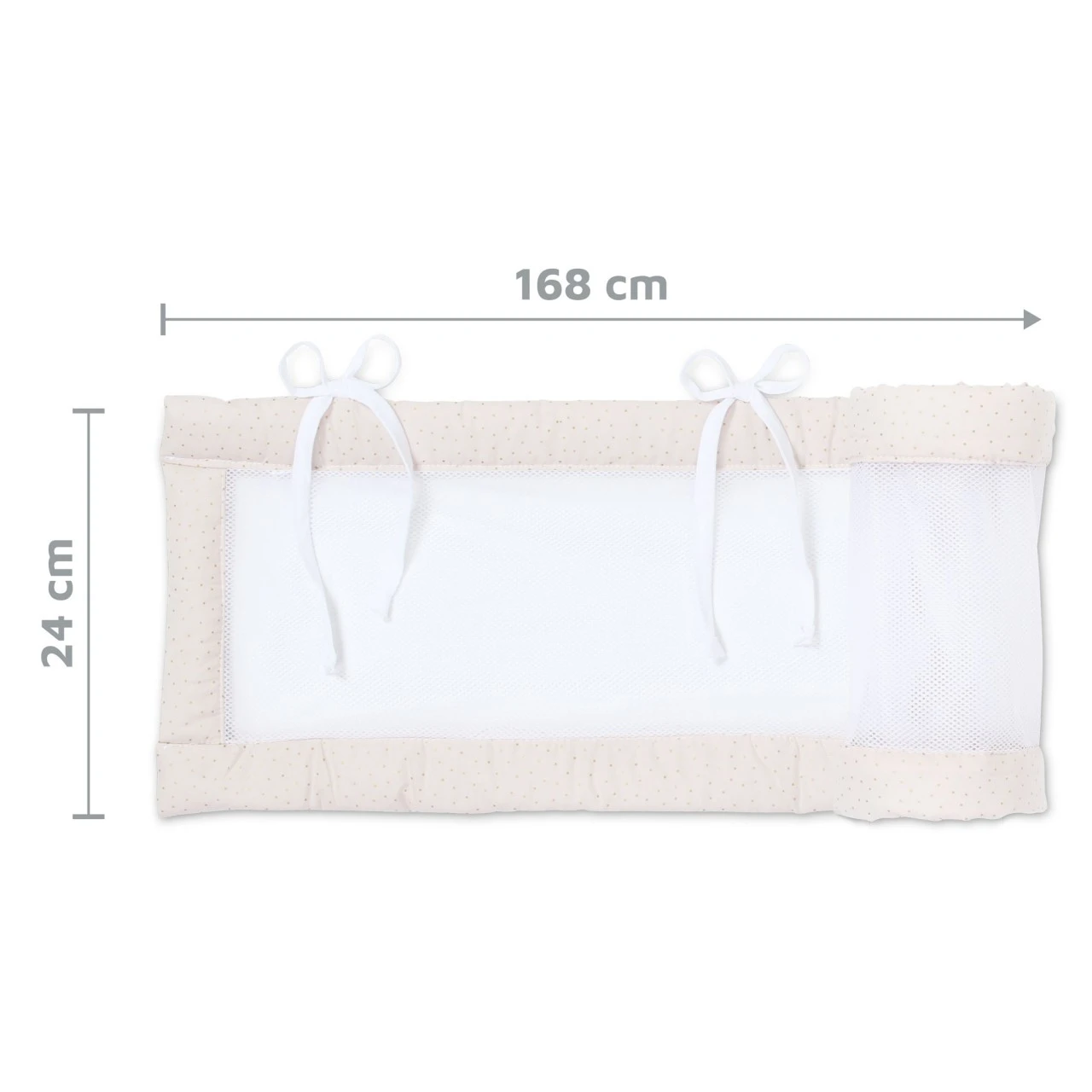 Babybay Nestchen Mesh Royal Passend Für Modell Maxi, Boxspring, Comfort Und Comfort Plus, Beige Glitzerpunkte Gold 8 Babybay Nestchen Mesh Royal Passend Für Modell Maxi, Boxspring, Comfort Und Comfort Plus, Beige Glitzerpunkte Gold – Bild 6