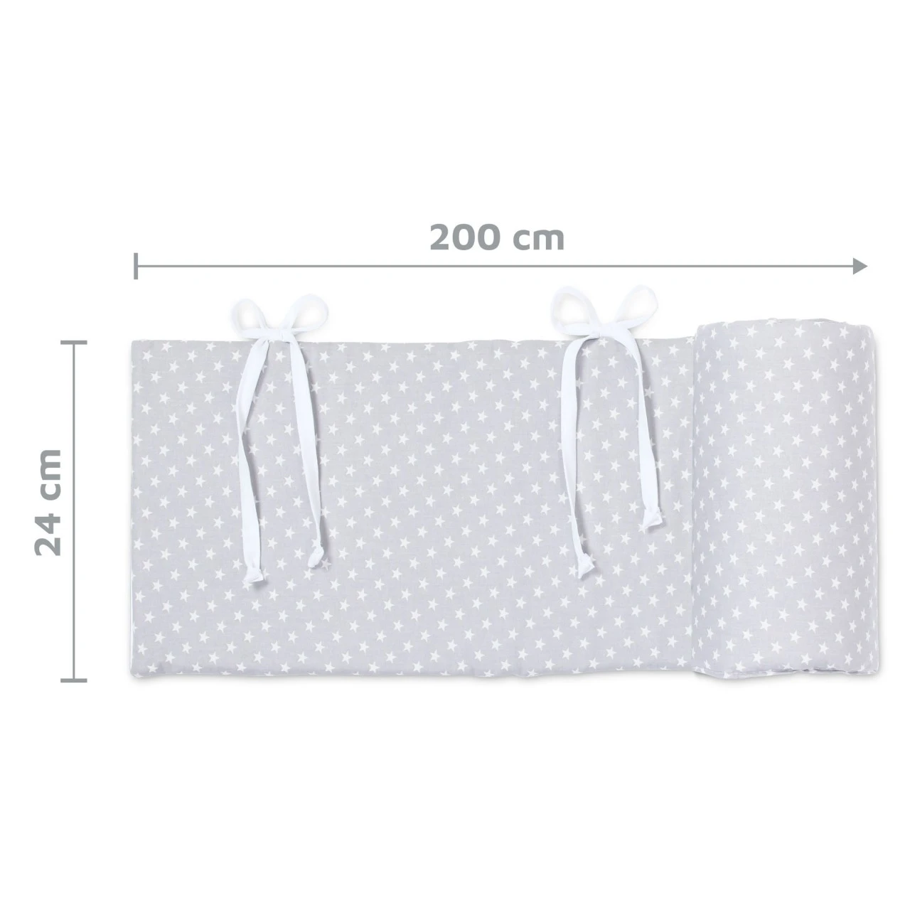 Babybay Nestchen Organic Cotton Passend Für Modell Boxspring XXL, Lichtgrau Sterne Weiß 8 Babybay Nestchen Organic Cotton Passend Für Modell Boxspring XXL, Lichtgrau Sterne Weiß – Bild 6