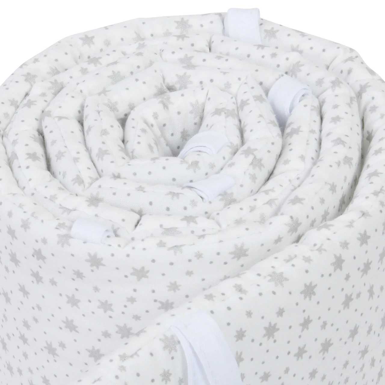 Babybay Nestchen Organic Cotton Passend Für Modell Boxspring XXL, Weiß Glitzersterne Silber 4 Babybay Nestchen Organic Cotton Passend Für Modell Boxspring XXL, Weiß Glitzersterne Silber – Bild 2