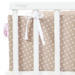 Babybay Nestchen Organic Cotton Passend Für Modell Maxi, Boxspring, Comfort Und Comfort Plus, Hellbraun Sterne Weiß -Baby Produkte Geschäft babybay nestchen organic cotton maxi boxspring comfort plus hellbraun sterne weiss 160849 003 1280x1280