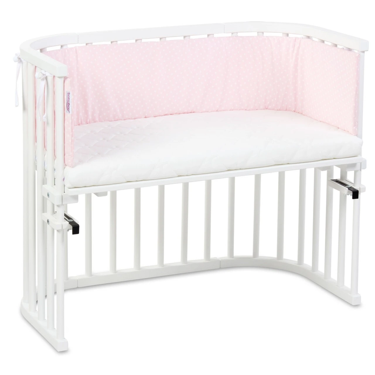 Babybay Nestchen Organic Cotton Passend Für Modell Maxi, Boxspring, Comfort Und Comfort Plus, Rose Sterne Weiß 7 Babybay Nestchen Organic Cotton Passend Für Modell Maxi, Boxspring, Comfort Und Comfort Plus, Rose Sterne Weiß – Bild 5