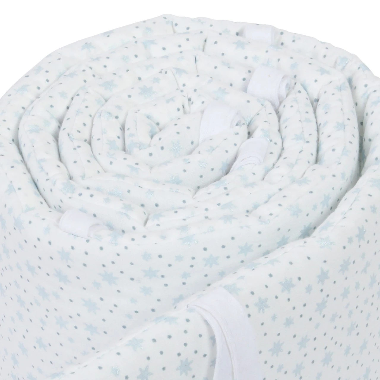 Babybay Nestchen Organic Cotton Passend Für Modell Maxi, Boxspring, Comfort Und Comfort Plus, Weiß Glitzersterne Diamantblau 4 Babybay Nestchen Organic Cotton Passend Für Modell Maxi, Boxspring, Comfort Und Comfort Plus, Weiß Glitzersterne Diamantblau – Bild 2
